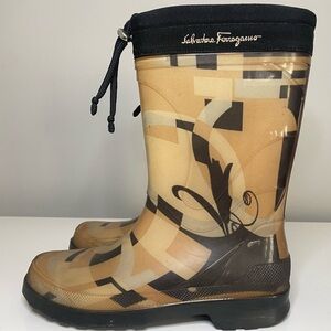 SALVATORE FERRAGAMO PRINTED RAINBOOTS